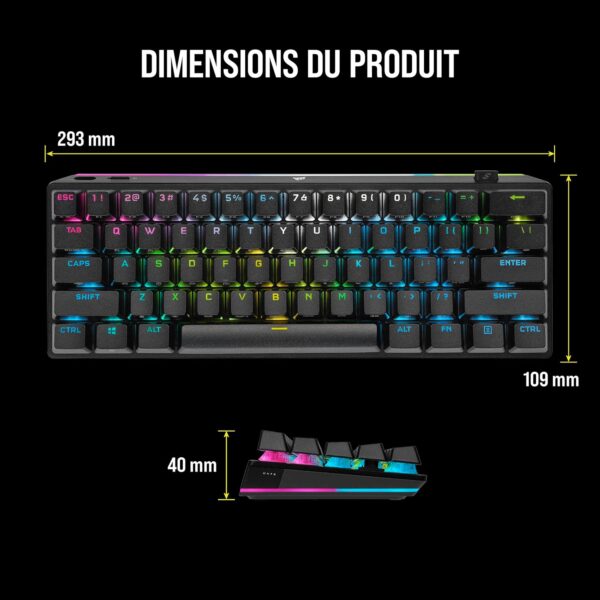Clavier mécanique sans fil Corsair K70 Pro Mini